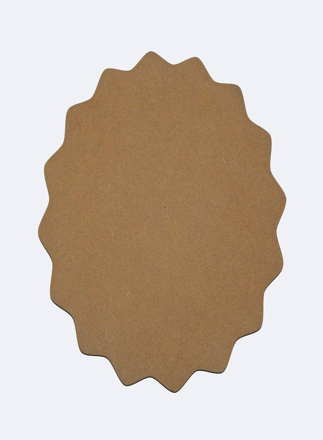 IVEI مجموعة من قطع خشب MDF من IVEI، على شكل صدفة، مثالية للأعمال الفنية والديكور - لون بني - 11.5 بوصة - Image 2